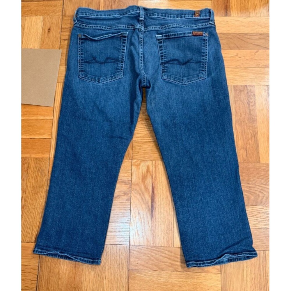 7 For All Mankind size 29 Crop Josefina Skinny Boyfriend Jeans Womens Blue Denim